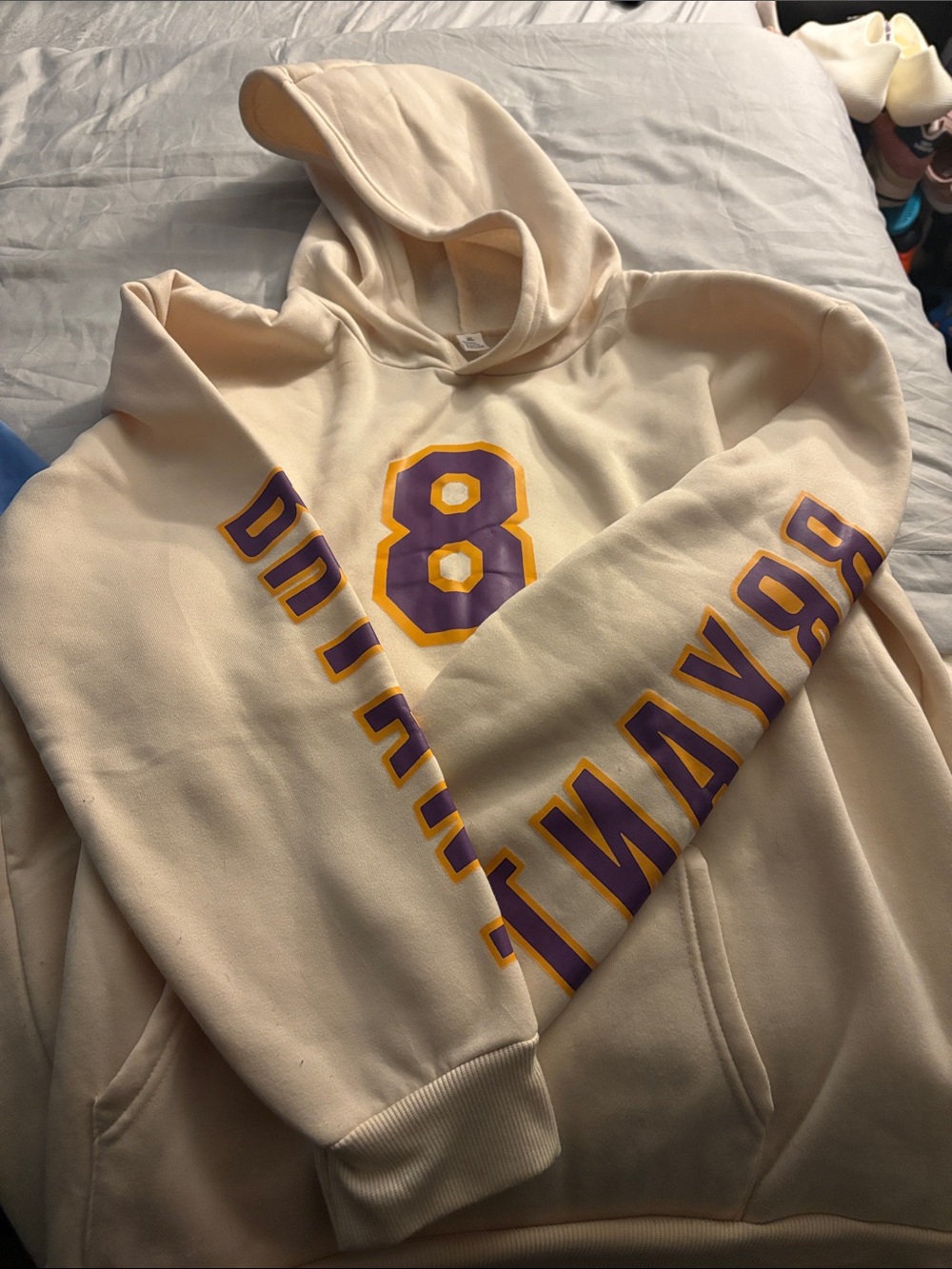 Kobe cream color hoodie